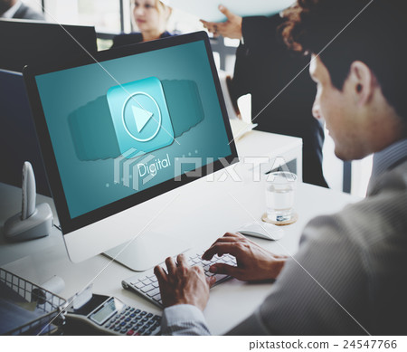 Digital Computer Eletronic Innovation Technology Concept Digital Computer Eletronic Innovation Technology Concept 24547766