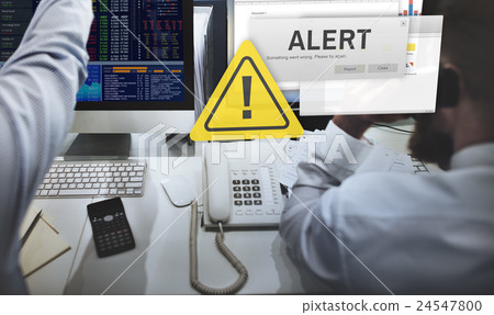 Attention Alert Connection Interrupted Warning Concept 24547800
