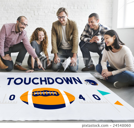 Touchdown American Football Rugby Game Concept 24548060