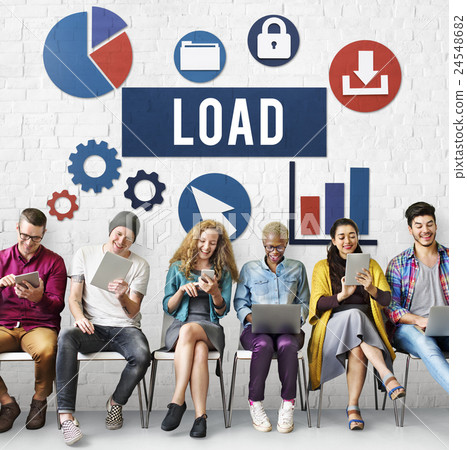 Load Downloading Online Internet Concept 24548682