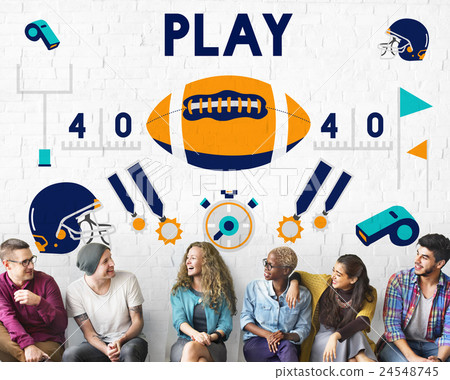 Play Quarterback Rugby American Football Concept Play Quarterback Rugby American Football Concept 24548745