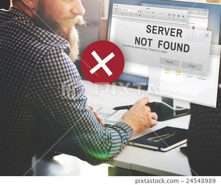 Server Not Found Error Inaccessible Concept 24548989