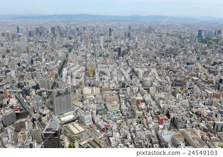 Aerial view of Osaka city Aerial view of Osaka city 24549103