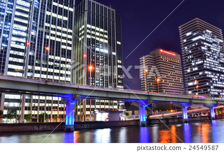 大阪堂島河夜視圖 24549587