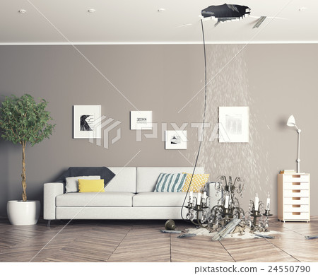 broken ceiling in the room broken ceiling in the room 24550790