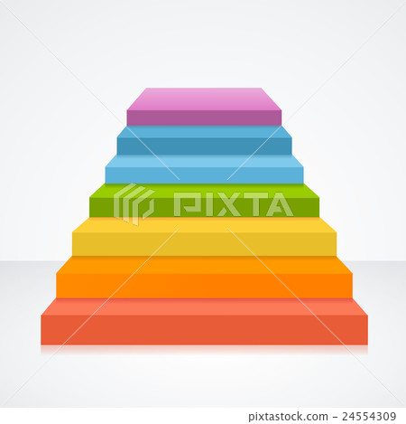 Stairs in Rainbow Colors. Vector 24554309