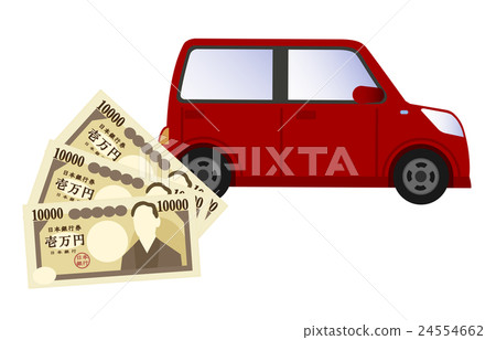 Red car and money Red car and money 24554662