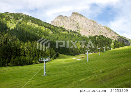 ski lift in summer ski lift in summer 24555209