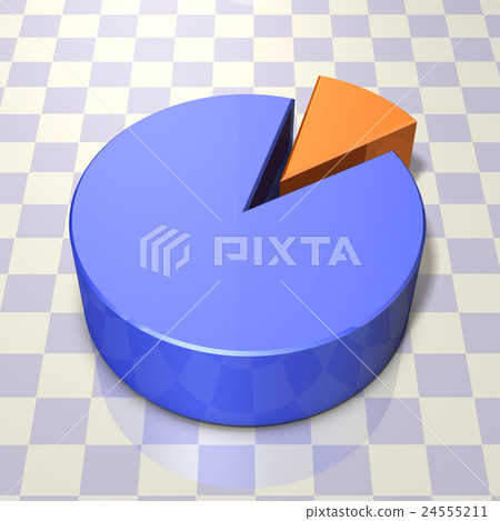 3D CG rendered image of pie chart 3D CG rendered image of pie chart 24555211
