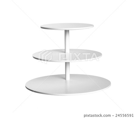 Three-tiered Babell plates isolated Three-tiered Babell plates isolated 24556591