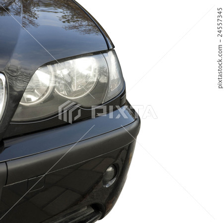 Front view of car light on white Front view of car light on white 24557345