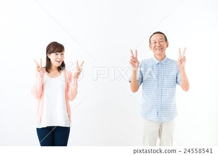 Senior man · middle woman Senior man · middle woman 24558541