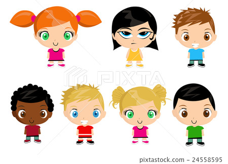 Group of kids vector illustration 24558595