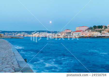 Chania. The old harbor at night. 24558704