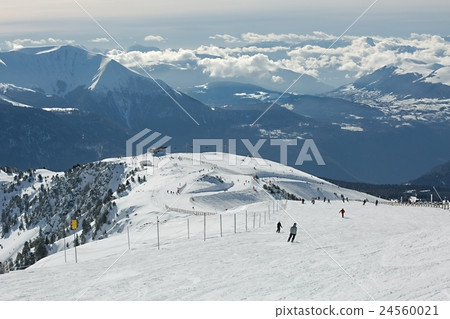 Skiing slopes from the top 24560021