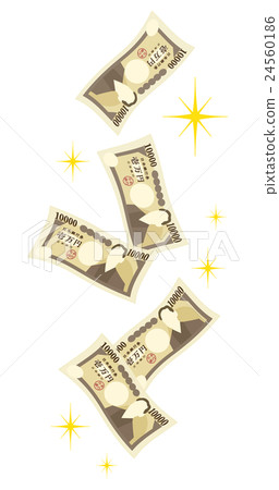 10,000 yen falling fluttering 24560186