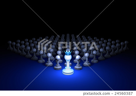 Strong army (chess metaphor). 3D illustration. Strong army (chess metaphor). 3D illustration. 24560387