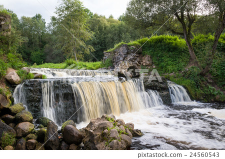 Waterfall on Viata river landscape, Belarus. Waterfall on Viata river landscape, Belarus. 24560543