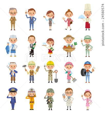 Working people / Illustration set of various occupations (20 species) Working people / Illustration set of various occupations (20 species) 24560574