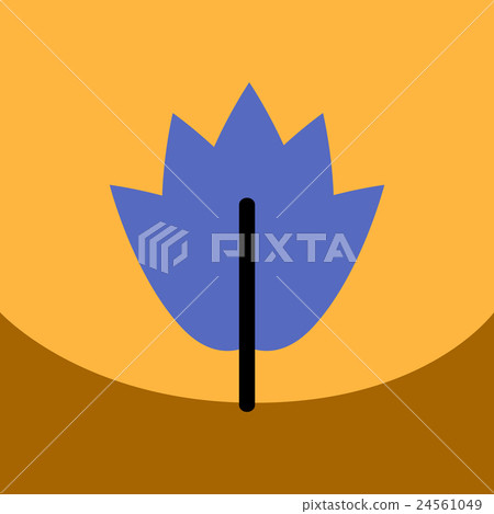 flat vector icon design collection leaf of tree 24561049
