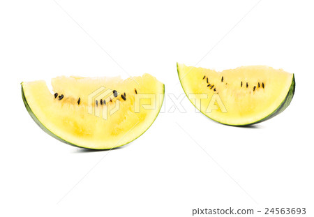 Slice yellow watermelon Slice yellow watermelon 24563693