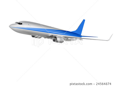 cargo plane isolated on white 24564874