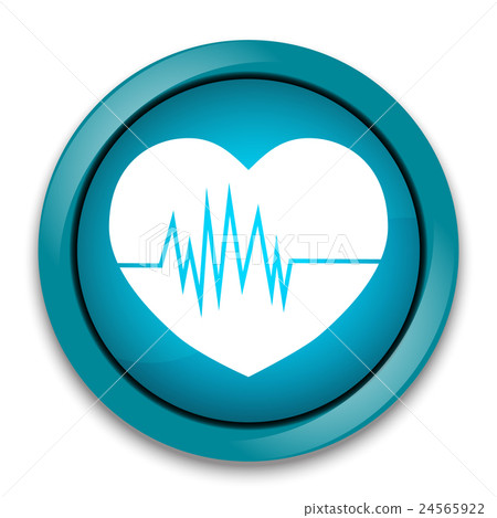 Heartbeat icon, button sign illustration Heartbeat icon, button sign illustration 24565922