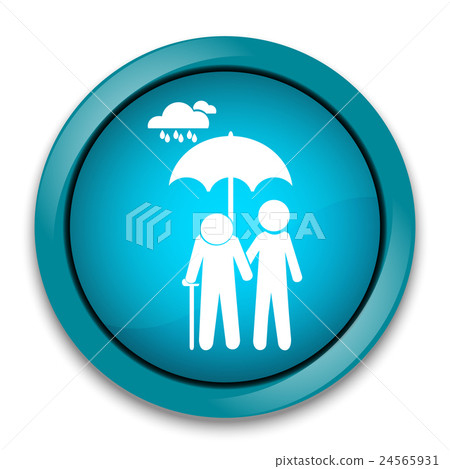 Man holding umbrella and elderly Man holding umbrella and elderly 24565931