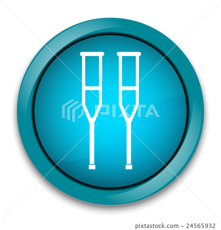 Crutches sign button vector illustration Crutches sign button vector illustration 24565932