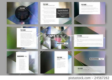 Set of 9 templates for presentation slides Set of 9 templates for presentation slides 24567262