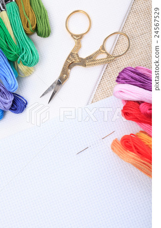 Embroidery floss and needle 24567529