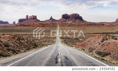 Scenic road of Monument Valley Utah America Scenic road of Monument Valley Utah America 24568582