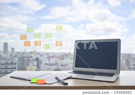 Thinking ideas at the window side 24568985