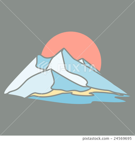 Mountain island. The dark background Mountain island. The dark background 24569695