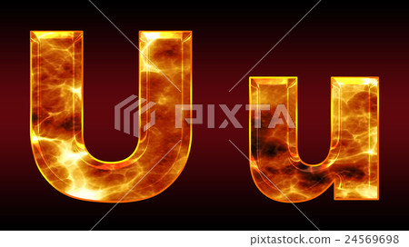Colorful 3D font on dark background: letter U (high resolution 3D CG rendering ∕ coloring illustration) Colorful 3D font on dark background: letter U (high resolution 3D CG rendering ∕ coloring illustration) 24569698