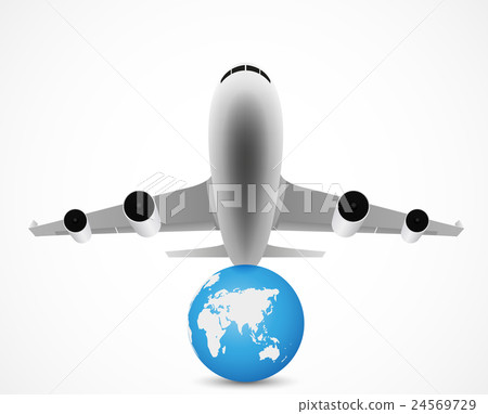 airplane flying with world travel airplane flying with world travel 24569729