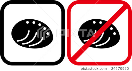 鮑魚和鮑魚禁止象形圖 鮑魚和鮑魚禁止象形圖 24570930
