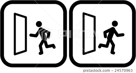 Pictogram of exit and entrance - Stock Illustration [24570963] - PIXTA