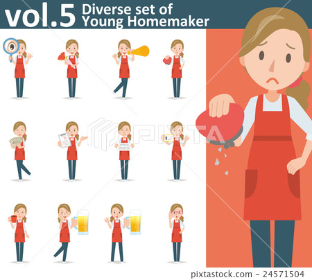 A young woman wearing an apron vol.5 (sets various facial expressions and poses) A young woman wearing an apron vol.5 (sets various facial expressions and poses) 24571504