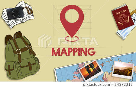 Navigation Location Mapping Destination Technology Graphic Concept Navigation Location Mapping Destination Technology Graphic Concept 24572312