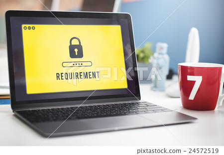 Lock Icon Password Protected Graphic Concept 24572519