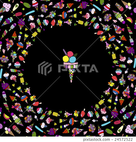 Icecream collection, sketch for your design 24572522