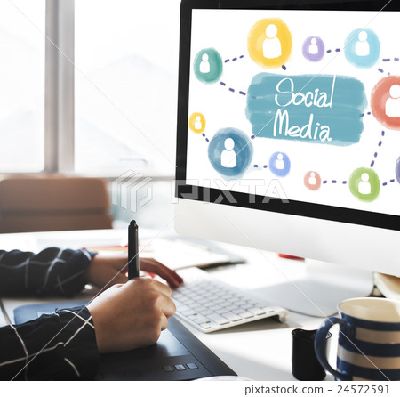 Social Media Communication Connection Network Concept 24572591