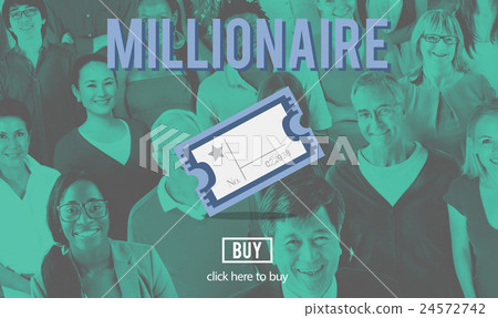 Millionaire Prize Ticket Lottery Concept Millionaire Prize Ticket Lottery Concept 24572742