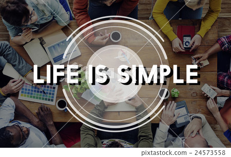 Life is Simple Balance Being Friends Happiness Concept 24573558