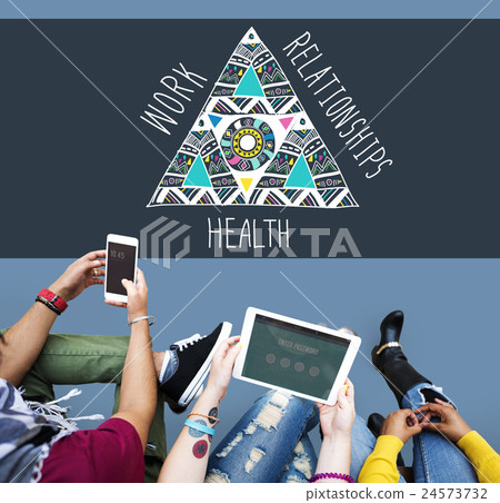 Work Relationships Health Balance Equal Stable Concept Work Relationships Health Balance Equal Stable Concept 24573732