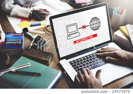 Reconnecting Access Disconnected Internet Concept 24573979