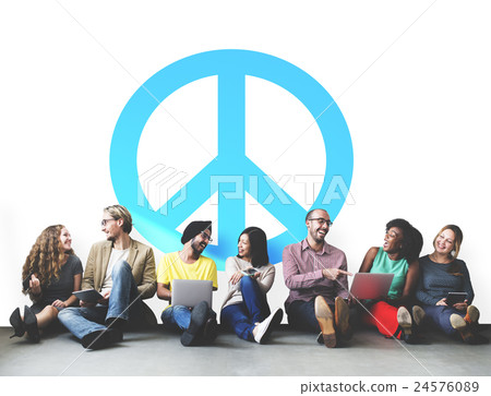 Peaceful Symbol Happiness Liberty Concept Peaceful Symbol Happiness Liberty Concept 24576089