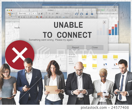 Unavailable Unable Connect Notification Concept 24577408