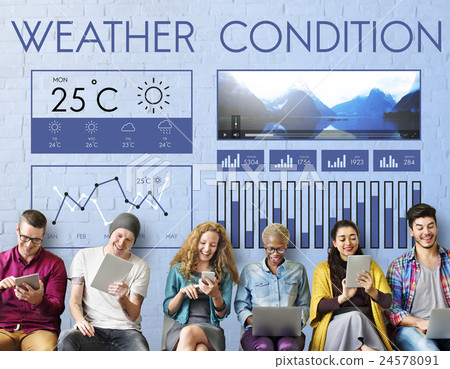 Weather Condition News Report Climate Forecasting Meteorology Temperature Concept Weather Condition News Report Climate Forecasting Meteorology Temperature Concept 24578091